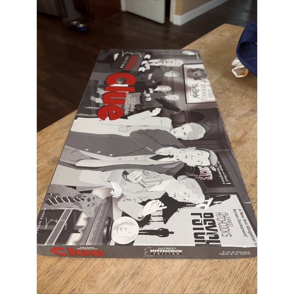 Vintage 1999 Clue Alfred Hitchcock Edition Board Game Complete Parker Brothers